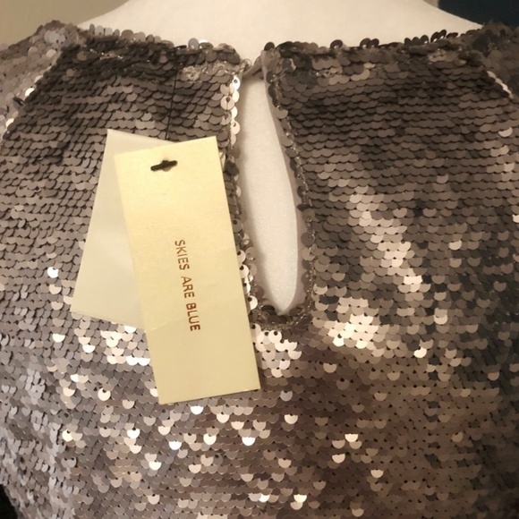 NWT Skies Are Blue gold sequin top - Picture 7 of 9